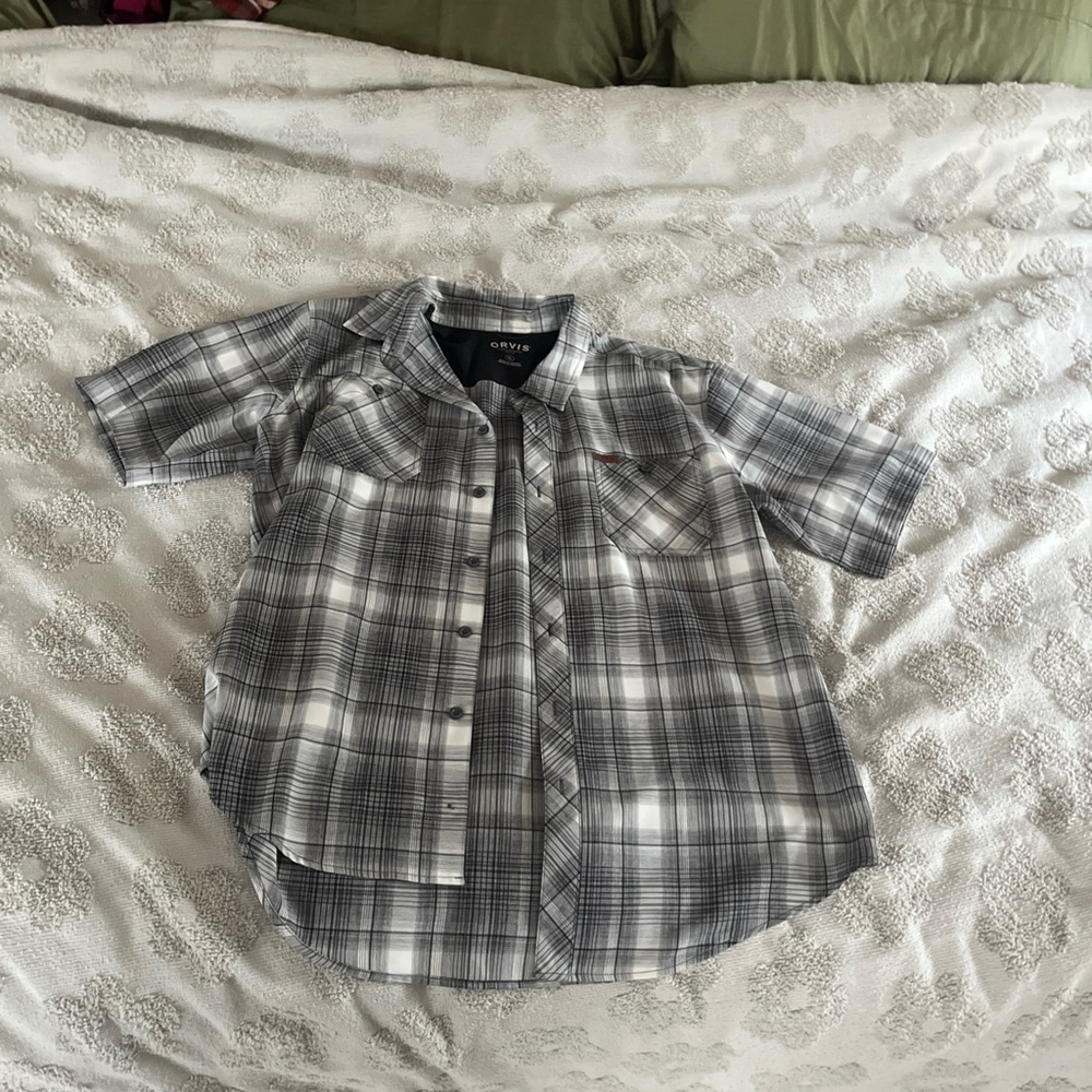 Men’s Orvis plaid button down shirt
